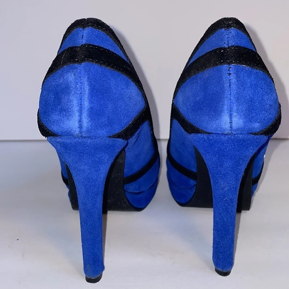 MARCO SANTI blue cobalt Virginia heels pumps in women’s 5.5M - Picture 6 of 14